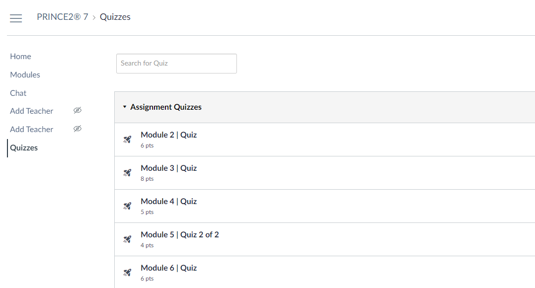 PRINCE2 7 Foundation Quizzes